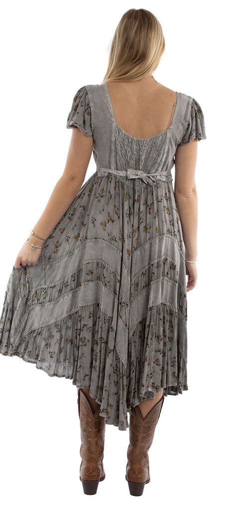 Scully Capsleeve Printed Lace Front Dress