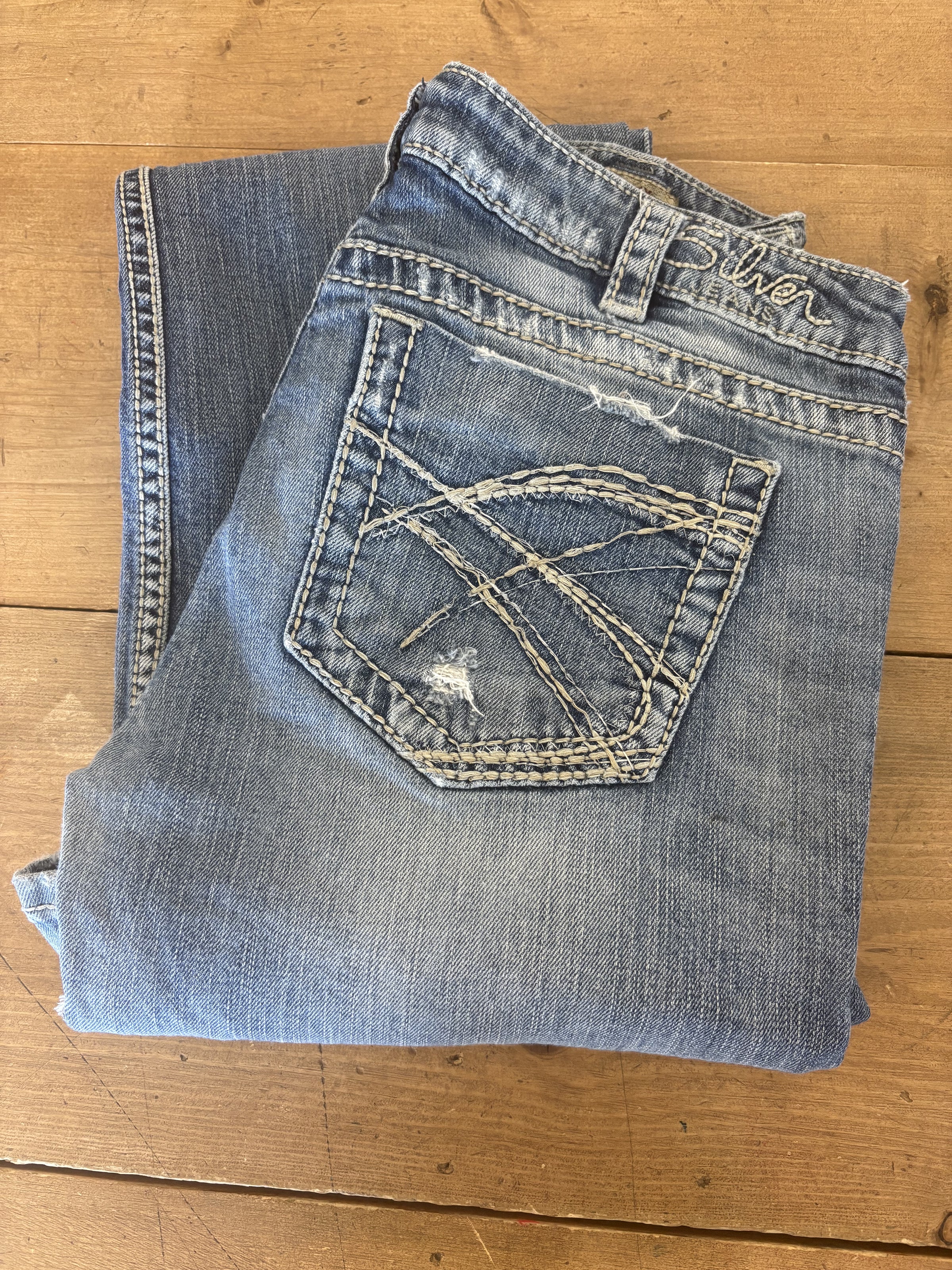 Women's Silver Alex Jeans