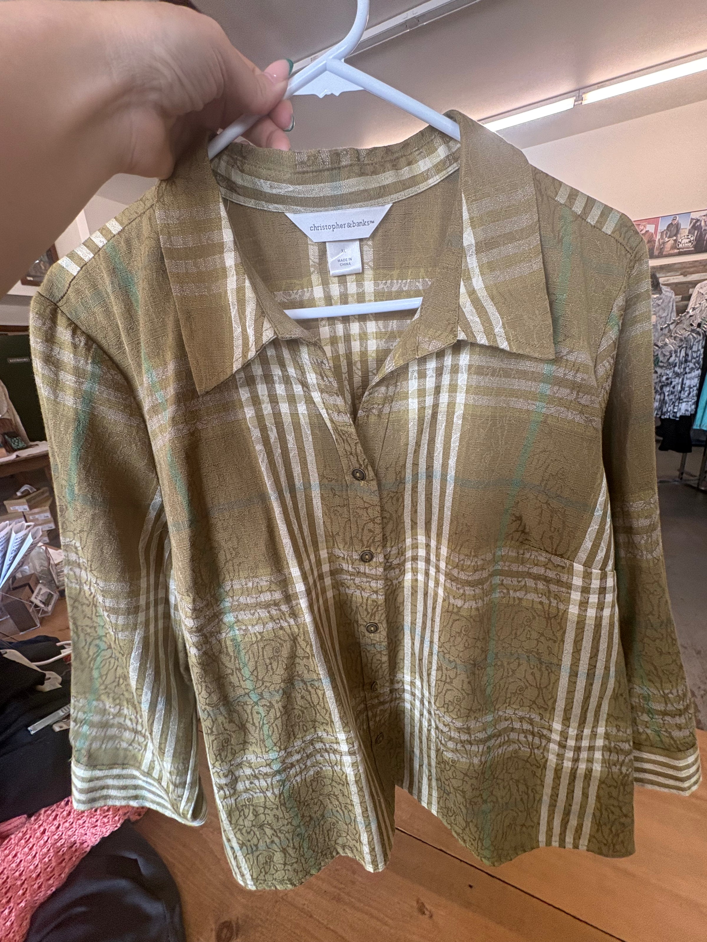 Christopher Banks Button Up Blouse