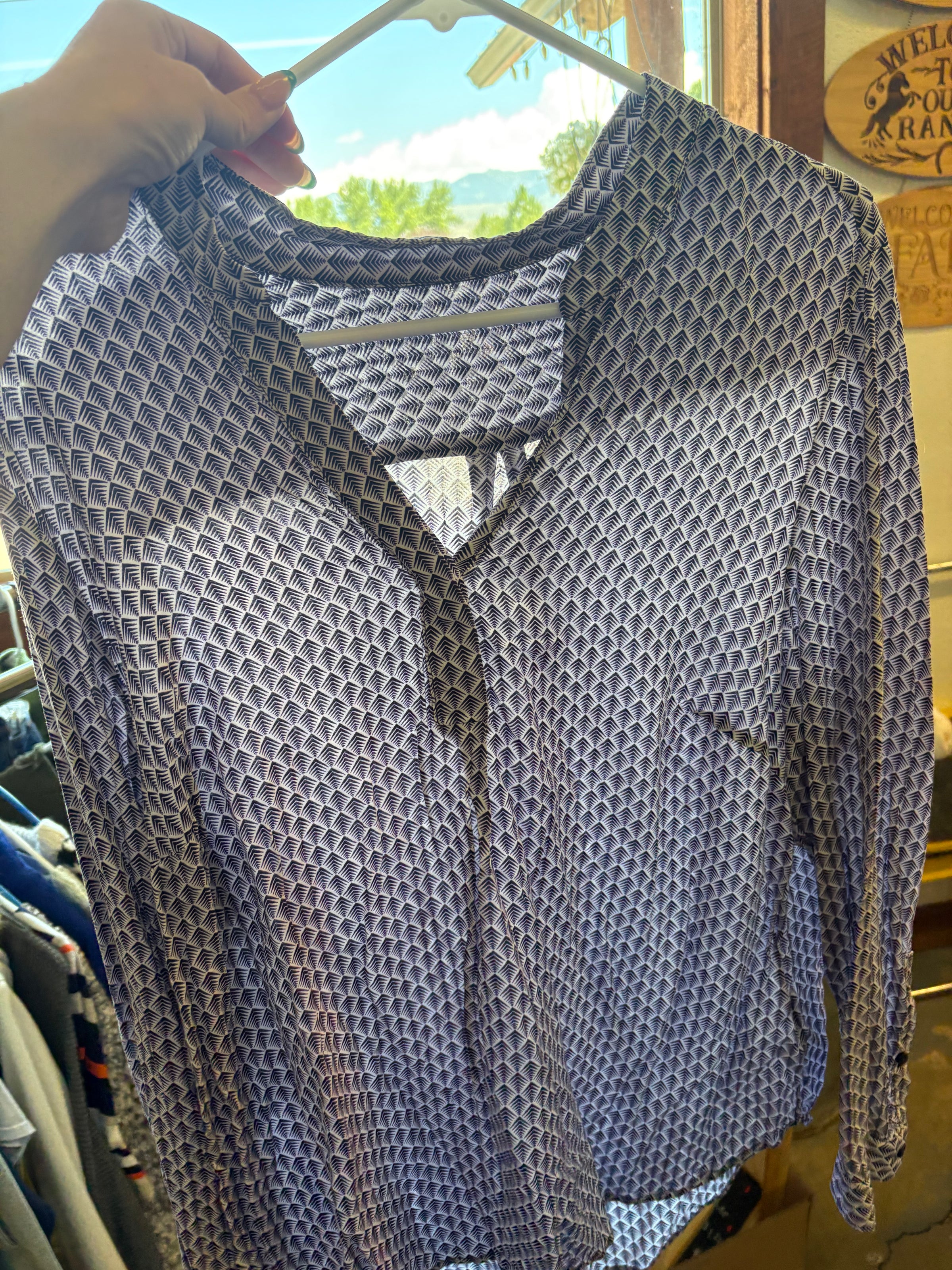 Women's Geo Print Blouse