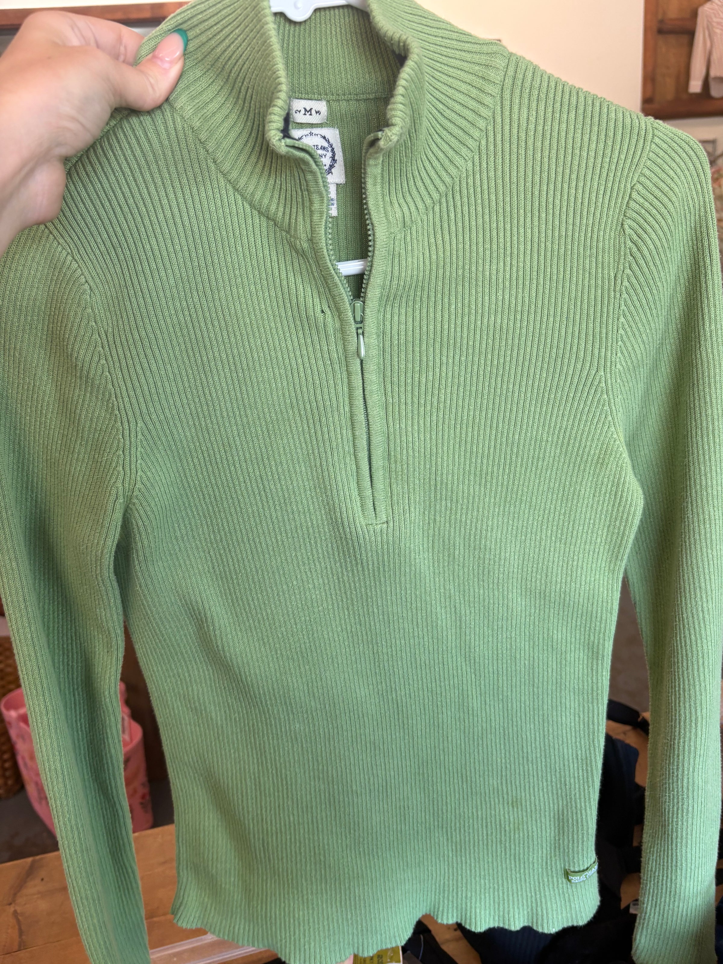 Women's Polo Jean Co Quarter Zip Sweater