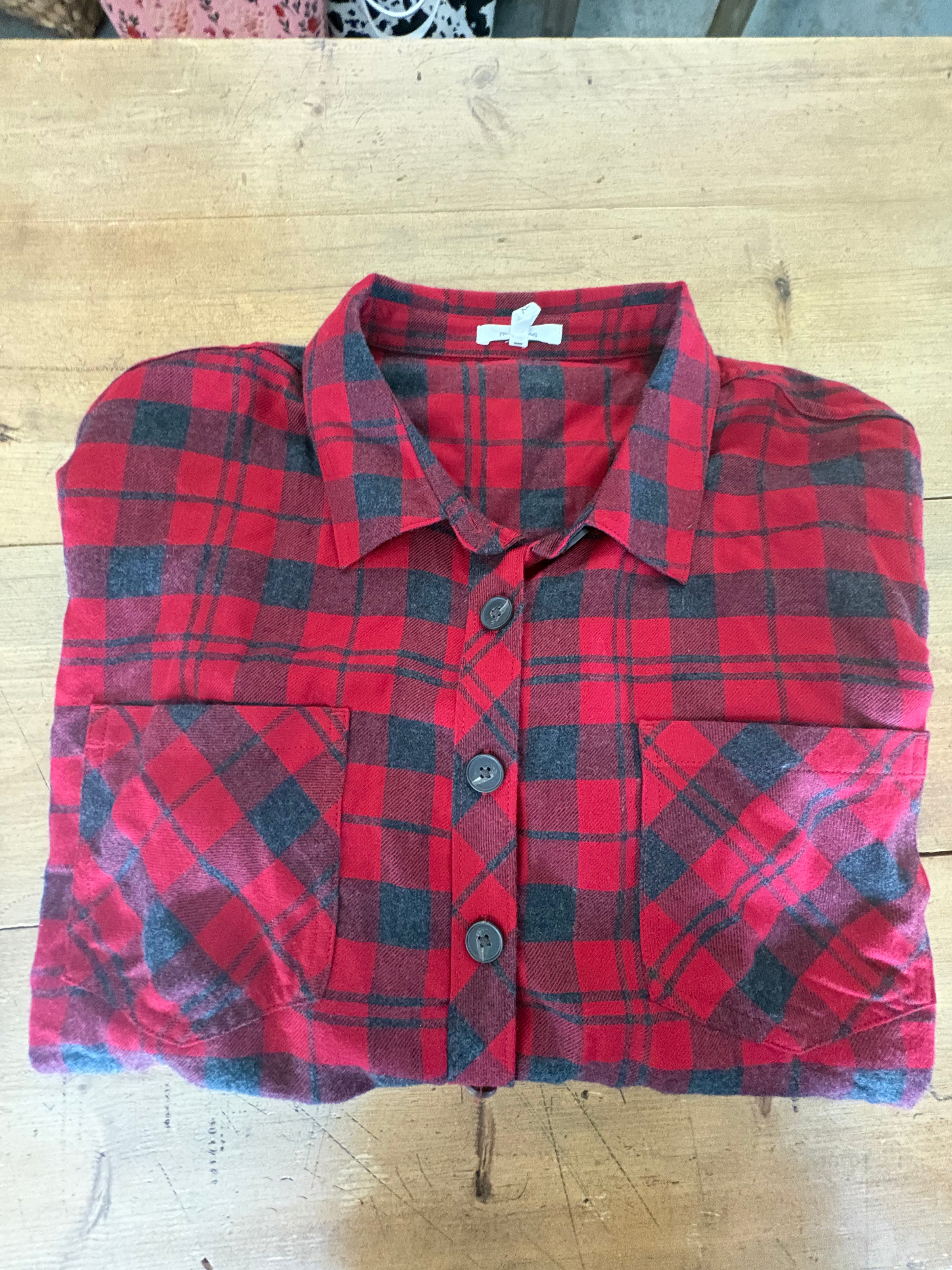 Maurice's Red Flannel Shirt