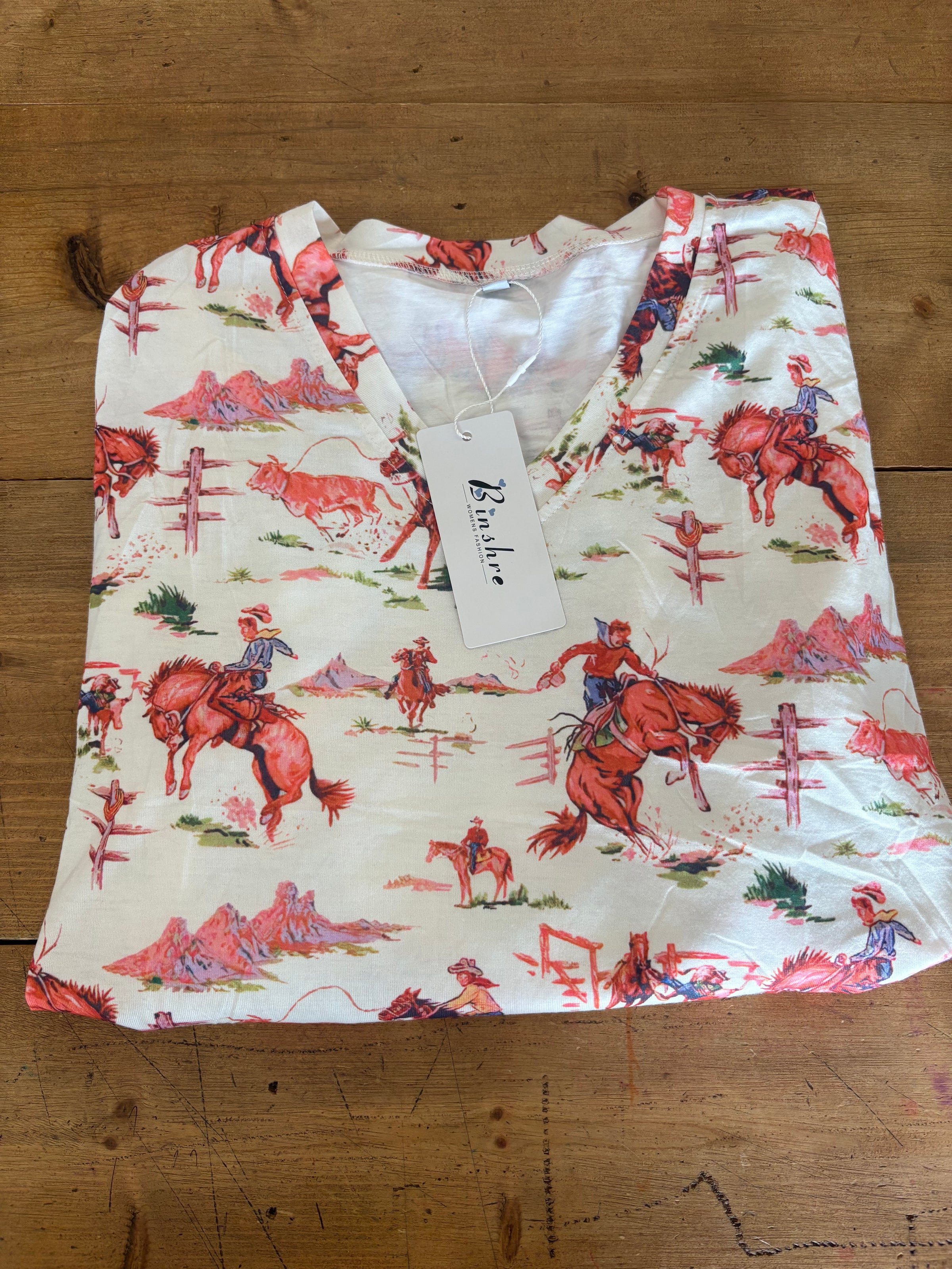 Binshe Women's Mid Sleeve Western Top