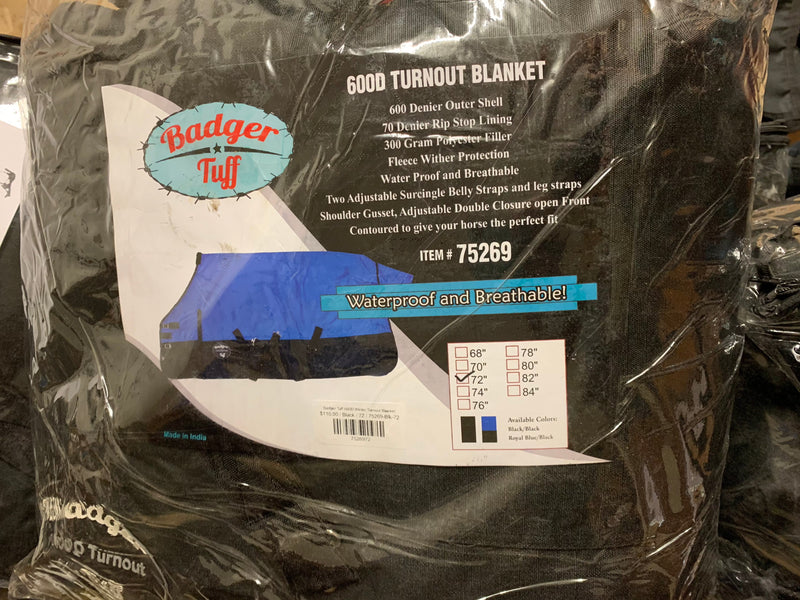 Badger Tuff 600D Winter Turnout Blanket