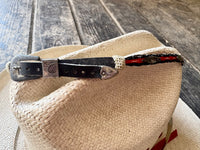 Hat Band - Red/Black with Silver