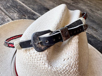 Hat Band - Red/Black with Silver