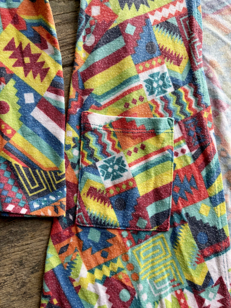 LuLaRoe Siarah Duster - Rainbow girl's 8