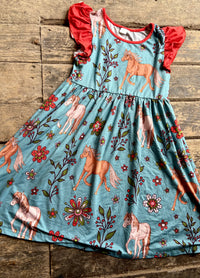 Penelope Plumm Horse Twirl Dress - girl's 10