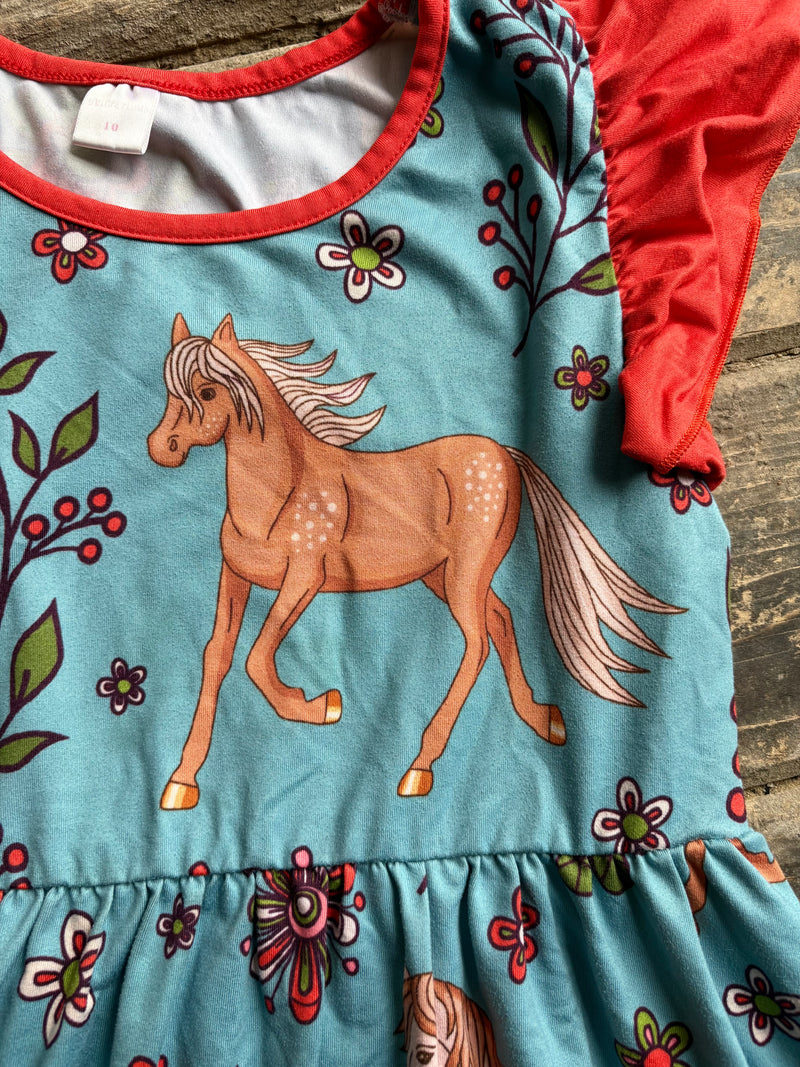 Penelope Plumm Horse Twirl Dress - girl's 10