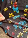 LuLaRoe Mae Dress - Black Floral - girl's 10