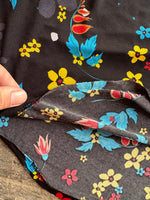 LuLaRoe Mae Dress - Black Floral - girl's 10