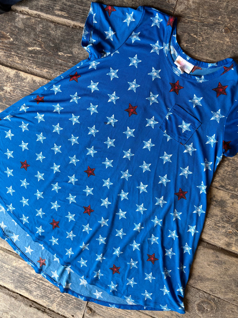 LuLaRoe "Scarlett" girl's 8 - Stars