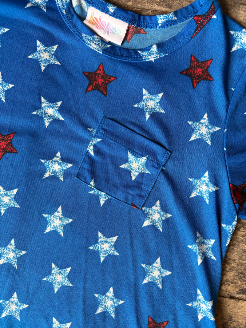 LuLaRoe "Scarlett" girl's 8 - Stars
