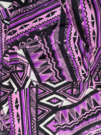 LuLaRoe "Joy" vest - Purple Aztec (6/8)