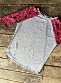 LuLaRoe Sloan Baseball Tee - girls 8