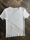 Ribbed short sleeve shirt - woman's M