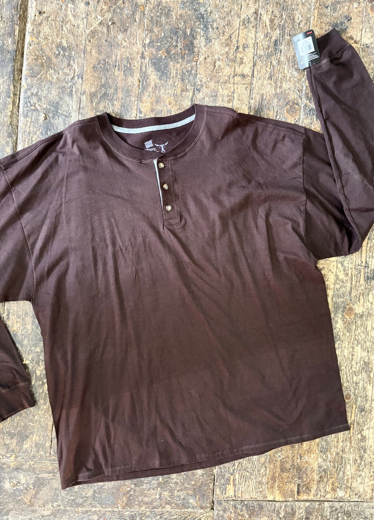 Hanes Beefy Henley - Men's 3XL
