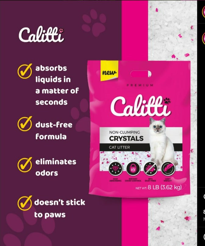 Calitti CRYSTALS Non-Clumping Unscented 8 LB #223451