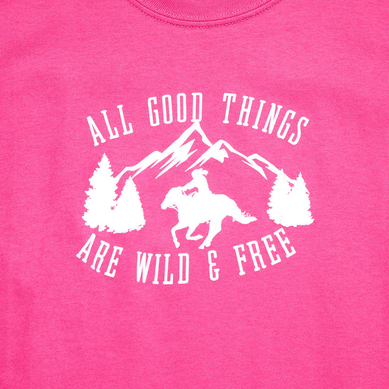 Moss Brother's Wild & Free Sangria Kids tee