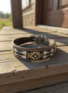 Epic Padded Leather Dog Collar with Beaded Design #L