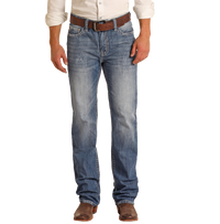 Rock & Roll Denim Relaxed Fit Large V Straight Leg Jeans