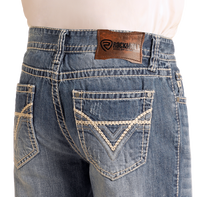 Rock & Roll Denim Relaxed Fit Large V Straight Leg Jeans