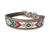 Epic Padded Leather Dog Collar with Beaded Design #N