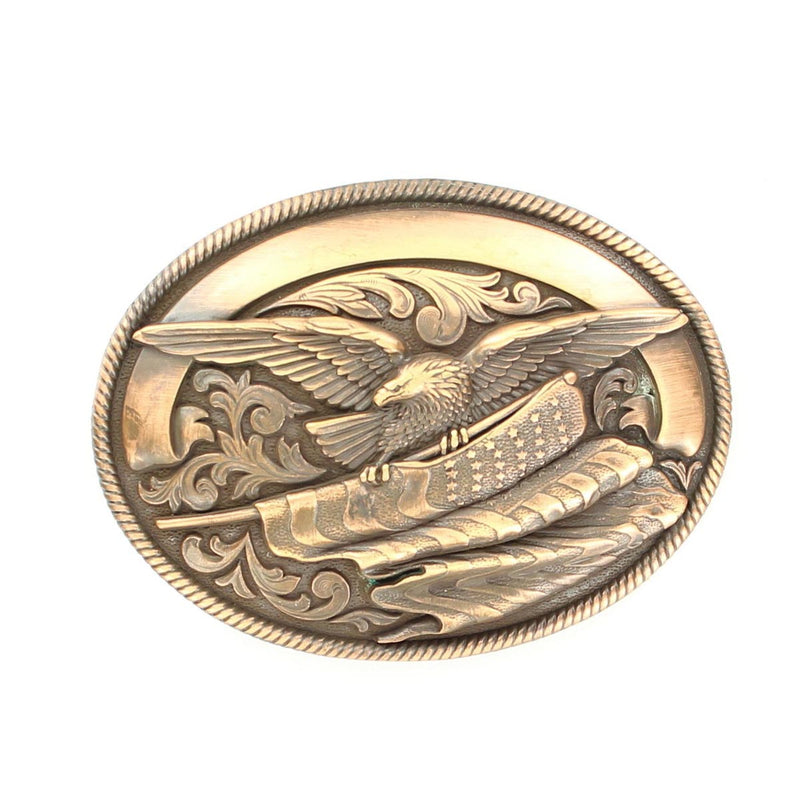 Nocona Mens Buckle American Eagle Bronze