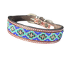 Epic Padded Leather Dog Collar with Beaded Design #P