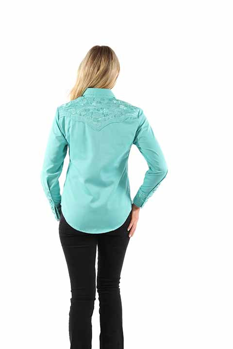 Scully Floral Tooled Classic Western Shirt