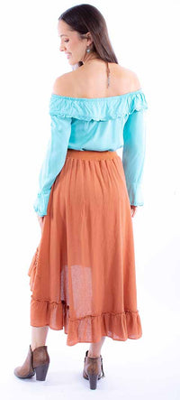 Scully Hi/Lo skirt with ruffle bottom
