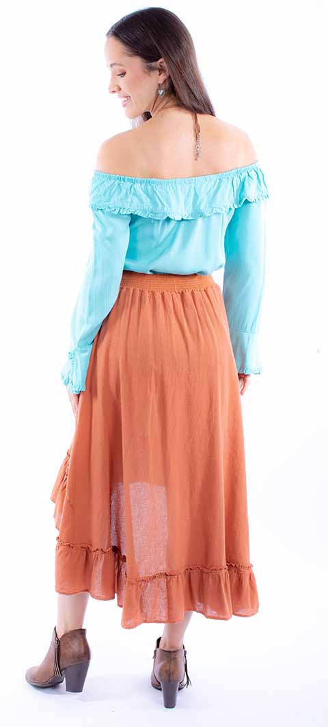 Scully Hi/Lo skirt with ruffle bottom