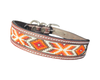 Epic Padded Leather Dog Collar with Beaded Design #Q