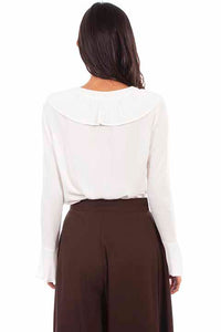 Scully Ruffle Lace Up Top