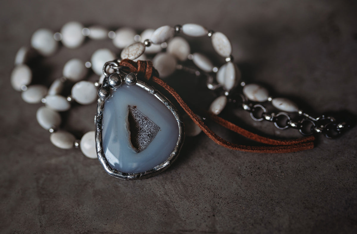 Agate with Geo Necklace