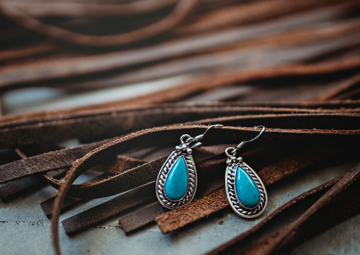 Teardrop Turquoise Earrings