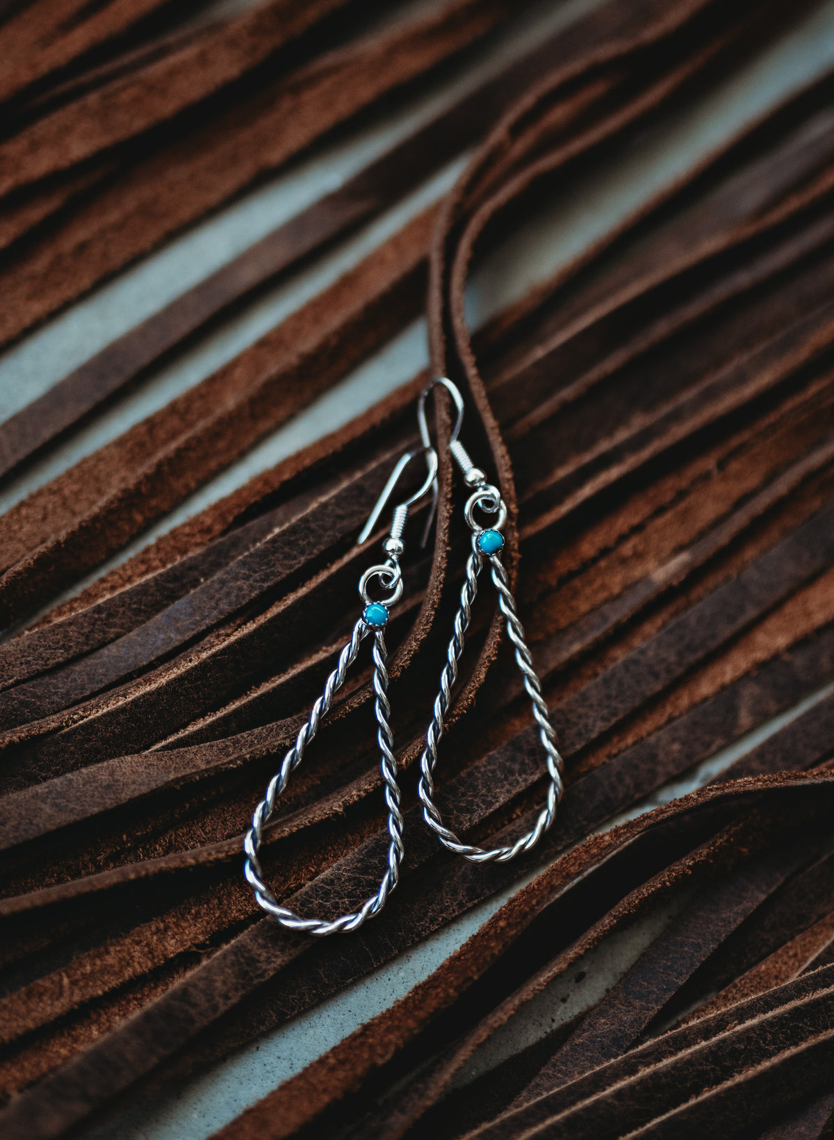 Rope Turquoise Earrings