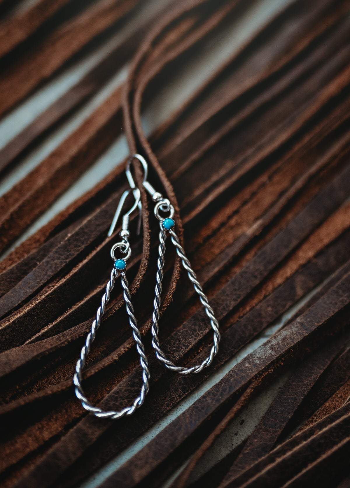 Rope Turquoise Earrings