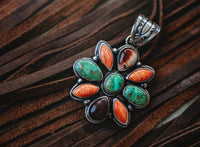 Turquoise Flower Pendant