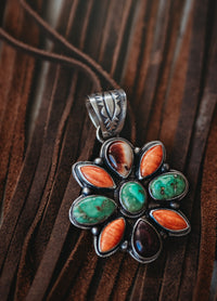Turquoise Flower Pendant