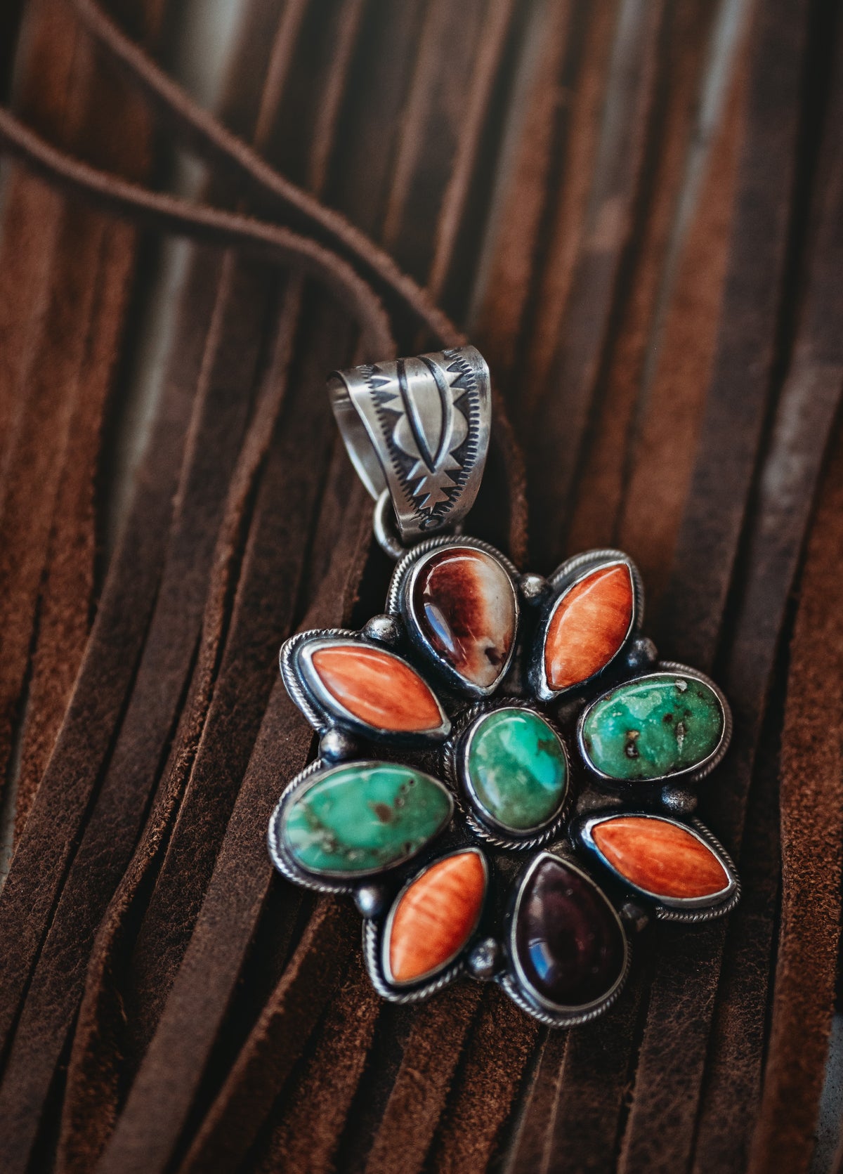 Turquoise Flower Pendant
