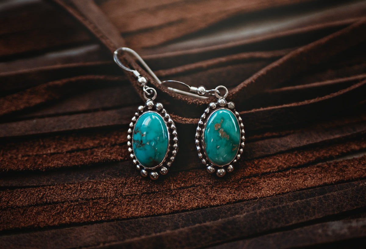 Turquoise Oval Earrings