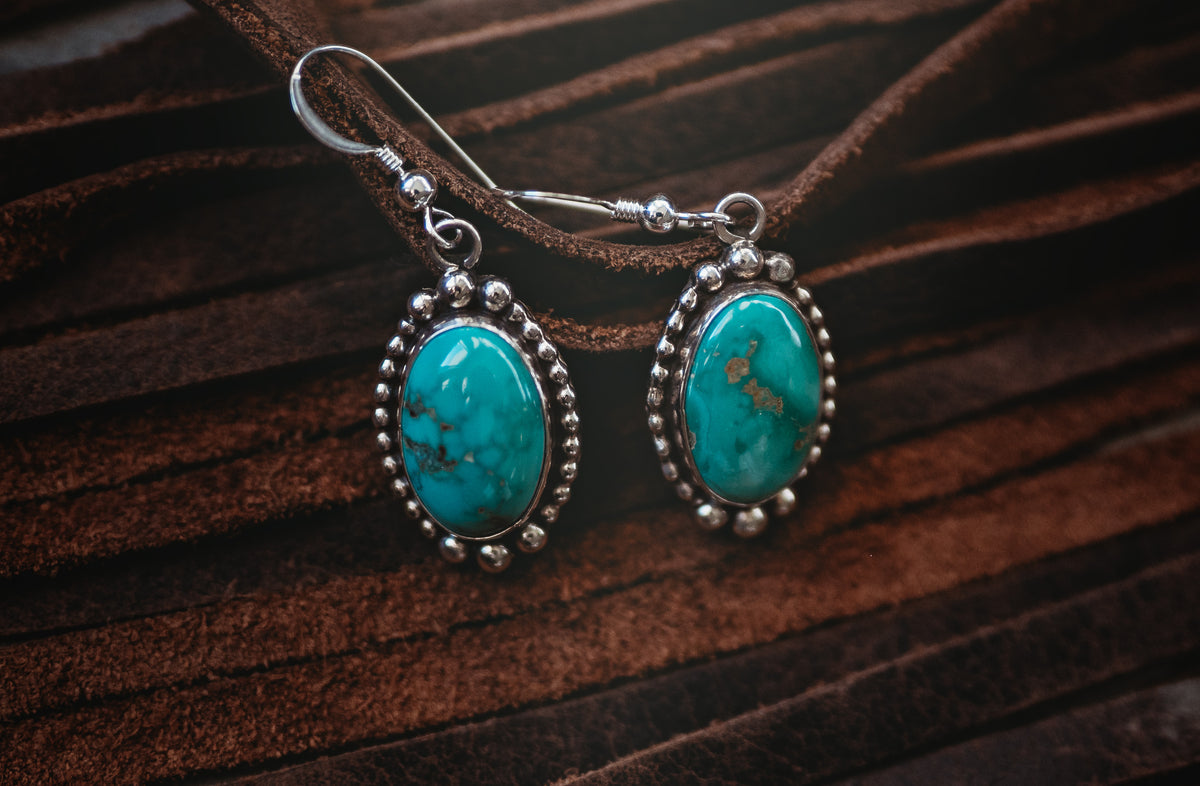 Turquoise Oval Earrings