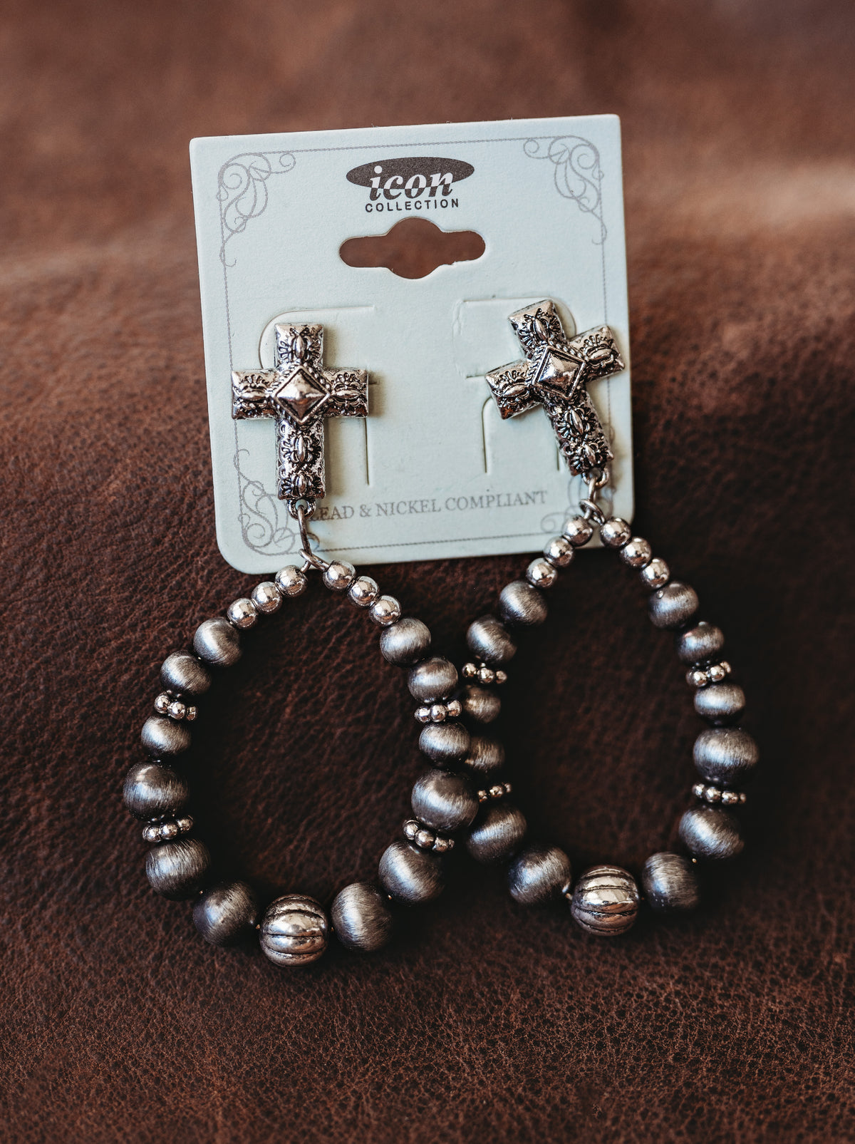 Silver Cross Earrings