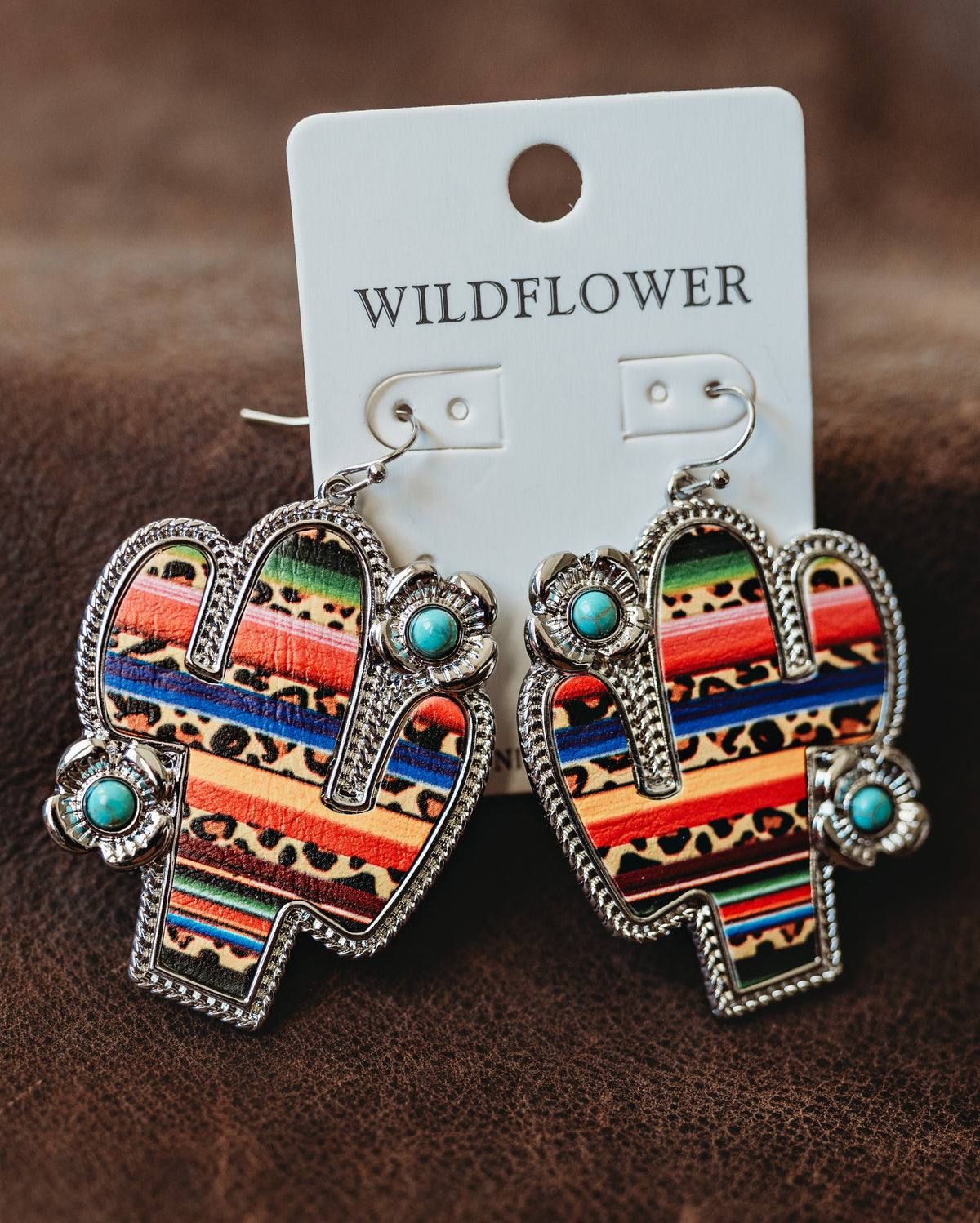 Rainbow Cactus Earrings