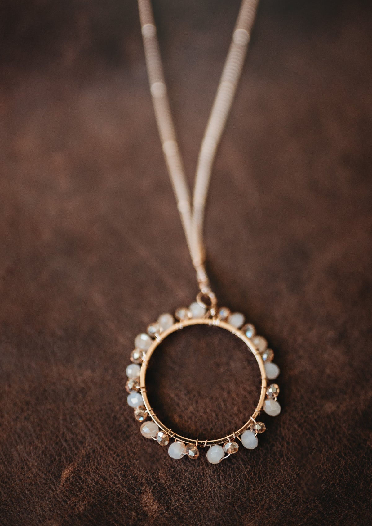 Circle Necklace with Stud earring Set