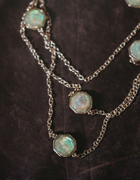 Chunky Three Strand Beaded Necklace