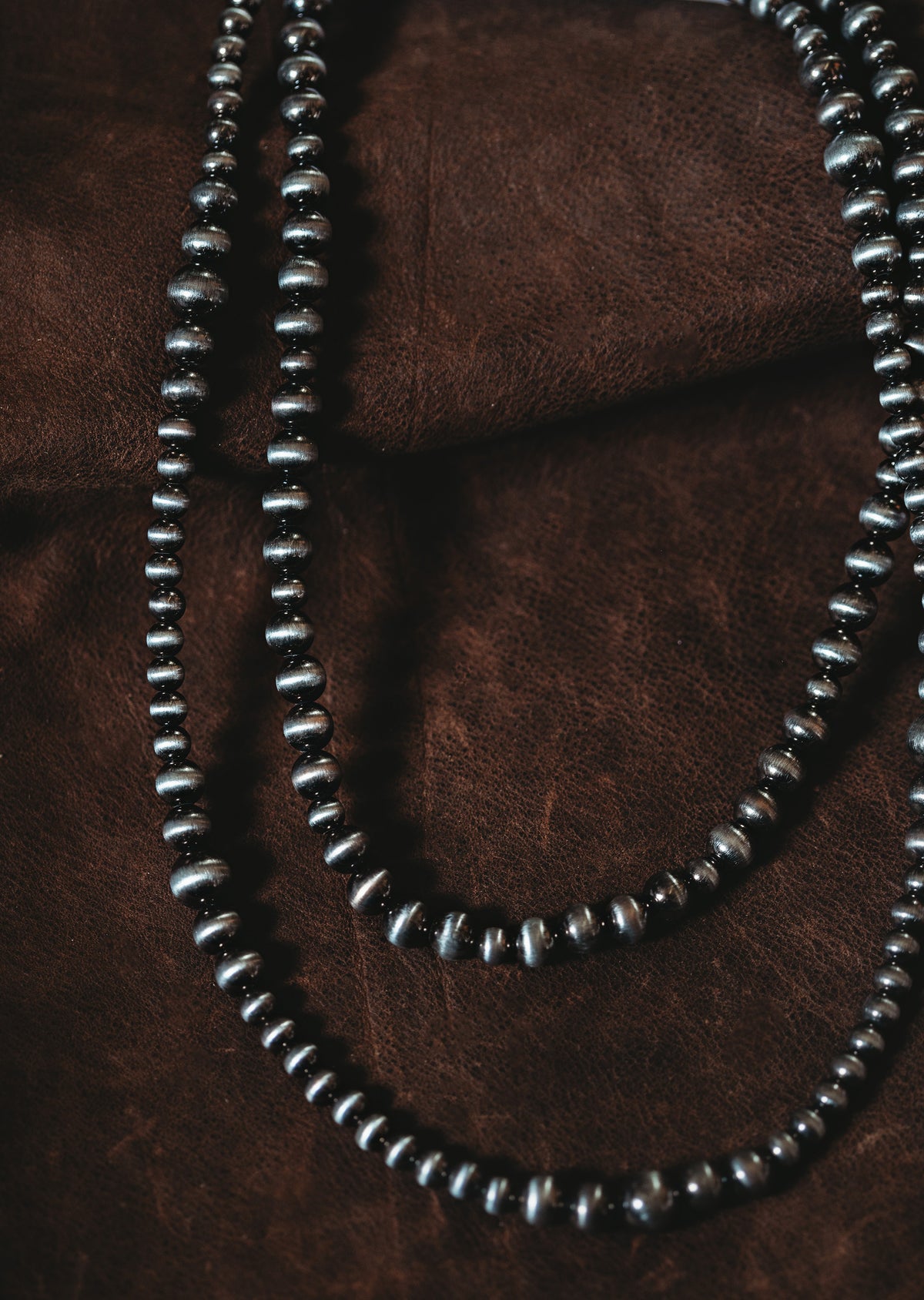 Imitation Navajo Pearl Necklace Double Strand