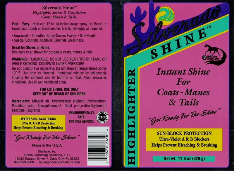 Horse Shine Highlighter Conditioner for Coat, Mane & Tail by Silverado #SSH