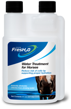 Show FresH2O Equine Water Treatment Bottle, Eliminate Chlorine in Drinking Water, Reduce Risk of Colic by Supporting Hydration, Easy Use